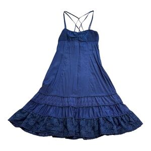 Free People Lace and Eyelet Mini Dress - Size 6